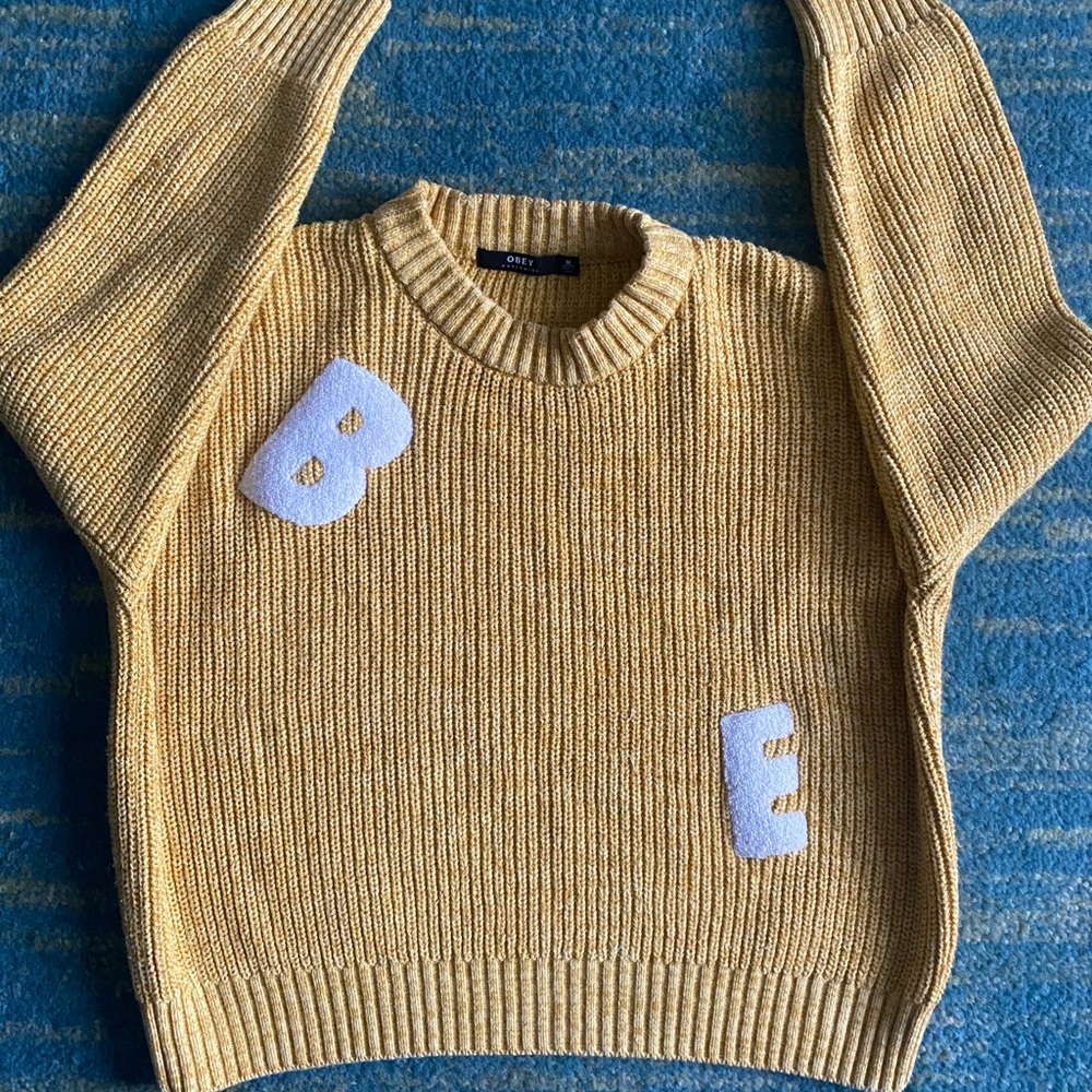 Obey Gold Crew Neck Sweater